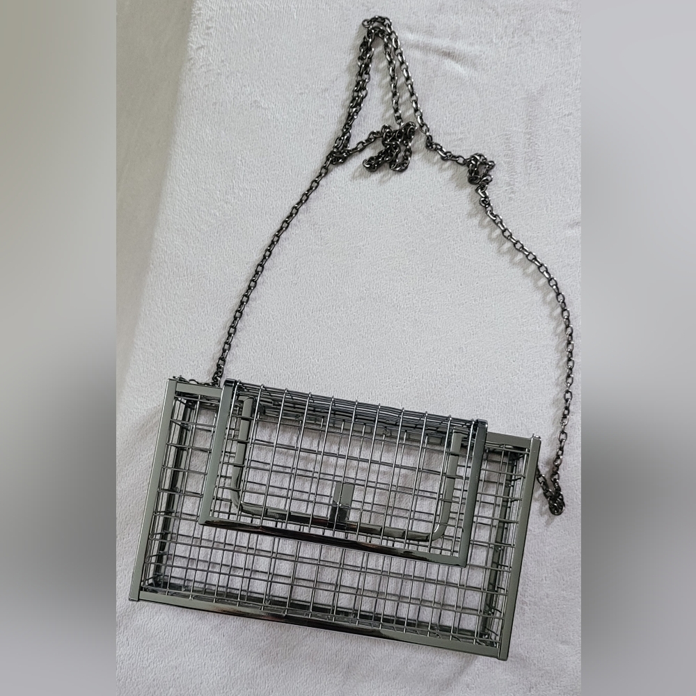 Hollow Out Metal Box Bag